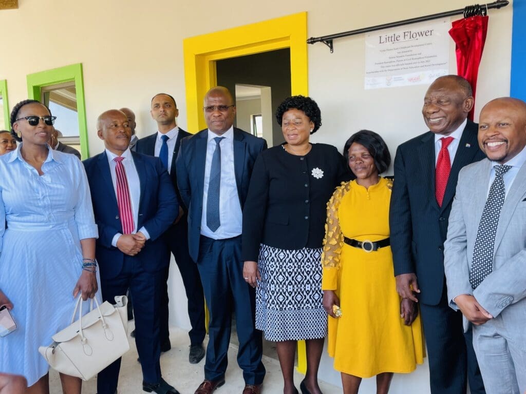 President Cyril Ramaphosa opens an early childhood development centre in Qungebe. - Photo / Winnie Madikizela-Mandela Local Municipality