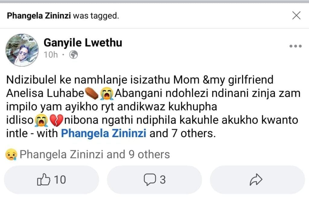A Bizana Youth takes his life after his last suicidal Facebook post