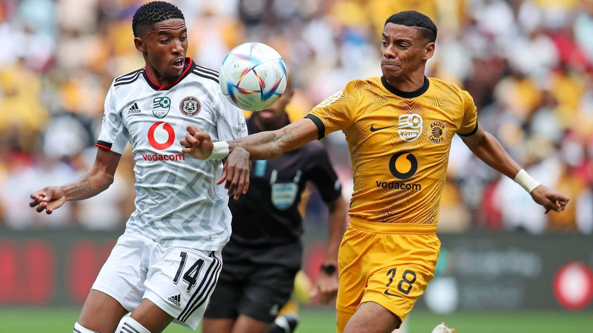 Monnapule Seleng Dillan Solomons In Orlando Pirates Vs Kaizer Chiefs EIGHT SEASONS AND COUNTING: WHAT'S NEXT FOR THE MIGHTY AMAKHOSI AFTER YET ANOTHER BARREN SEASON