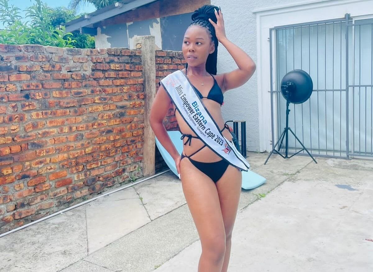 A Model to represent her hometown in a Provincial Beauty Pageant A Model to represent her hometown in a Provincial Beauty Pageant
