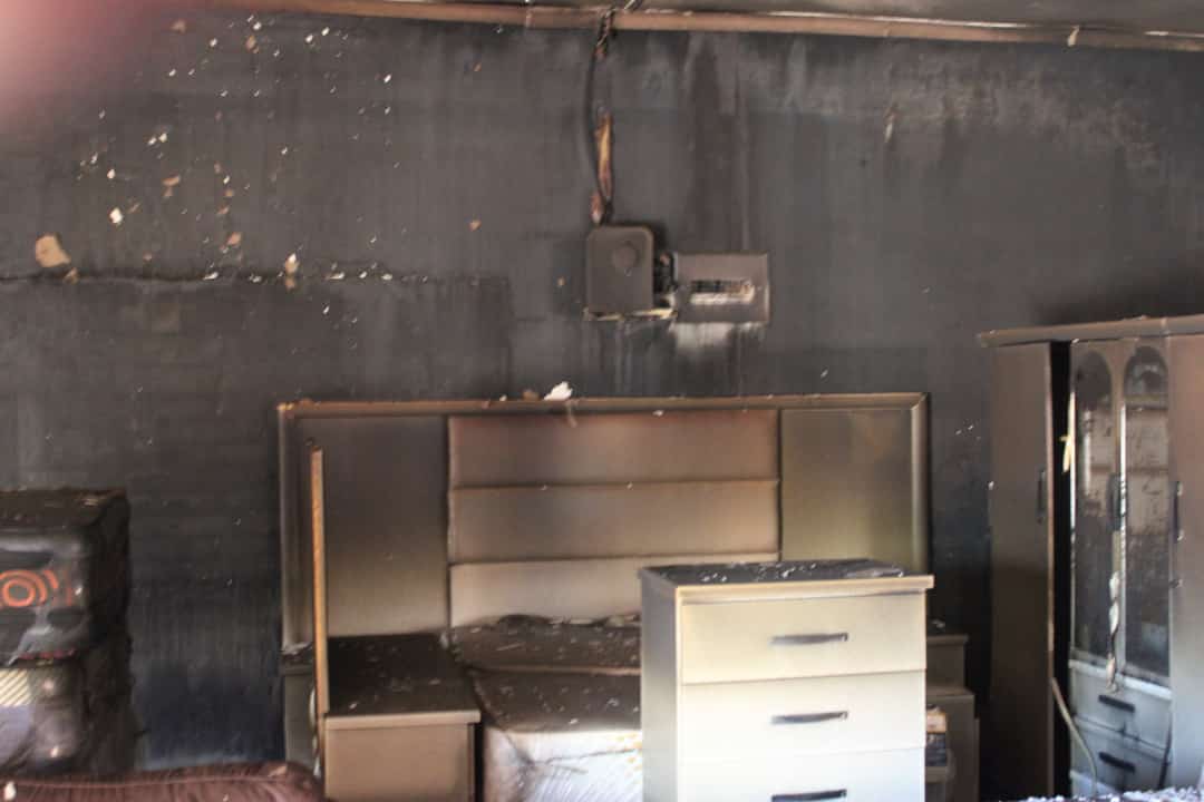Half a million-furniture scorched by fire