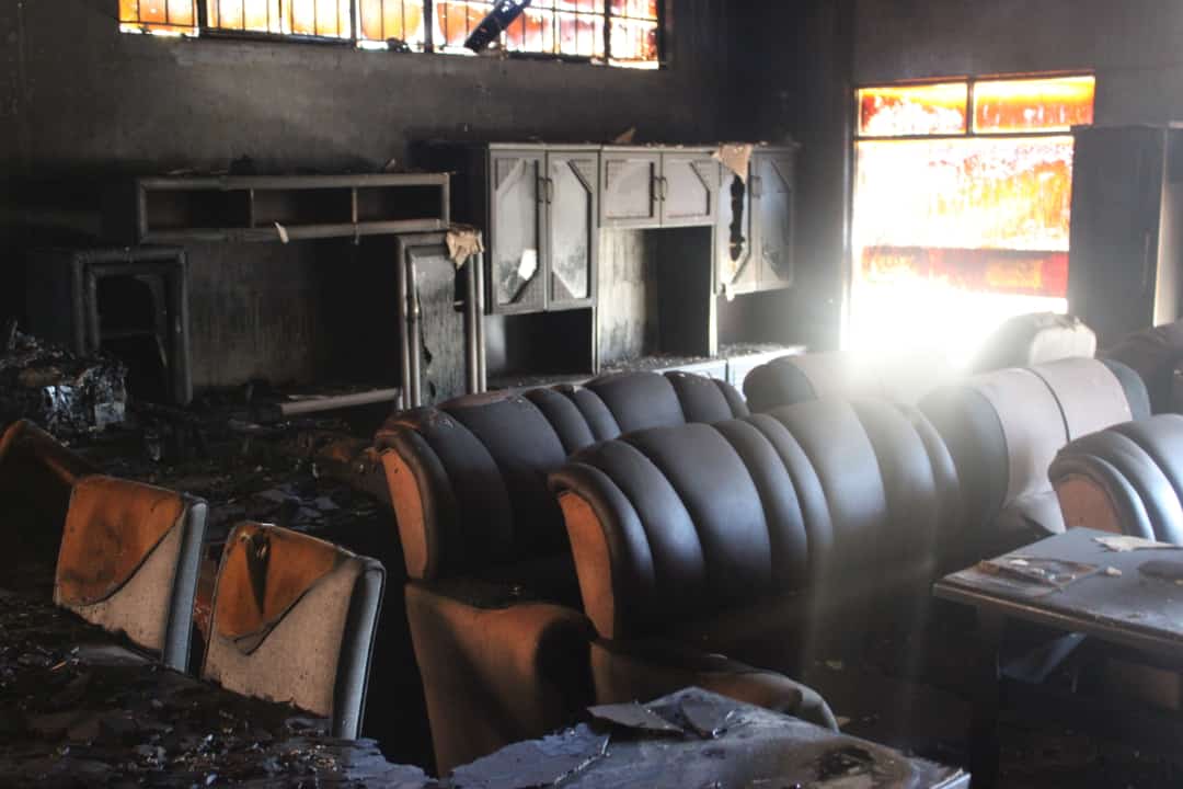 Half a million-furniture scorched by fire