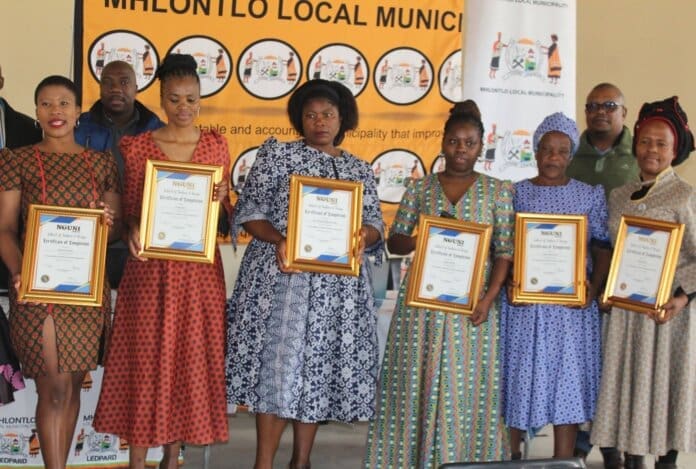 Mhlontlo Local Municipality Awards Empowering Communities: Mhlontlo Local Municipality's Awards Certificates for Sewing Training.