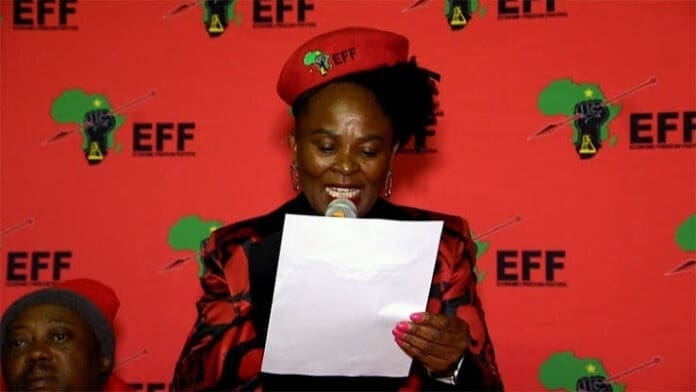 Busisiwe Mkhwebanejoins EFF Busisiwe Mkhwebane, a former public protector, was sworn in as the newest EFF member of parliamen