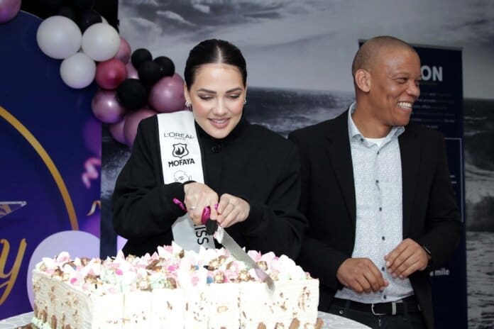 Wild Coast Sun Celebrated Its 42nd Birthday This Month And Miss South Africa Natasha Joubert Was In Attendance To Cut The Cake With General Manager Peter Tshidi Wild Coast Sun celebrates 42 years in hospitality business