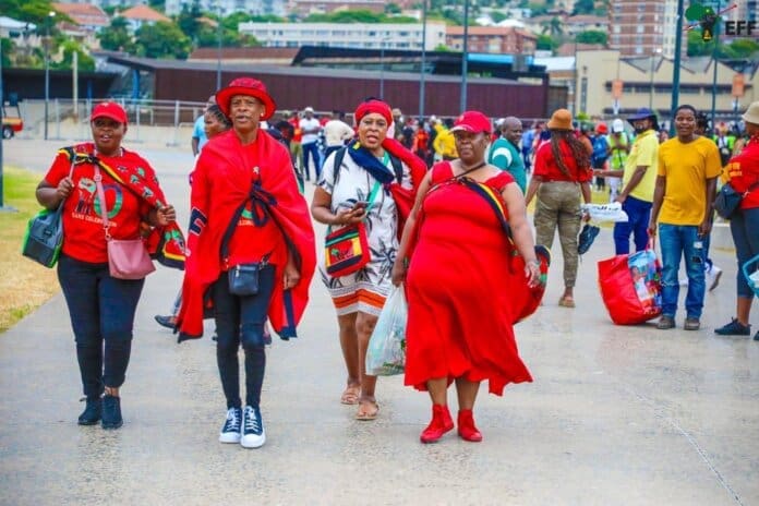 EFF Manifesto Launch The People of KwaZulu-Natal making their way to Moses Mabhida Stadium ahead of the #EFFManifestoLaunch