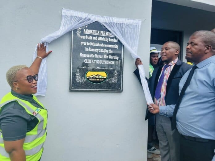 Ntabankulu Zamokuhle Pre School Mayor Tsileng Sobuthongo Unveils Completed Preschool in Xakani Village, Ntabankulu: A Testament to Community Progress