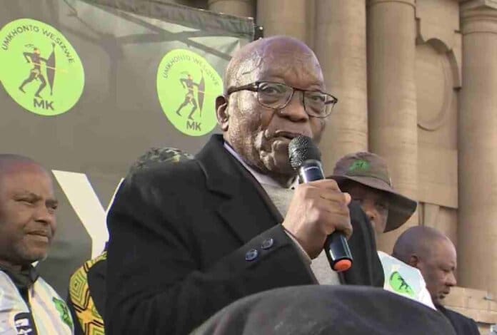 MK Party ANC Court WATCH: Zuma Rallies MK Party Supporters Outside Electoral Court