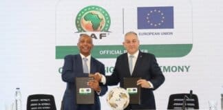 CAF and European Union Sign Historic Deal to Sponsor AFCON and African Schools Football CAF and European Union Sign Historic Deal to Sponsor AFCON and African Schools Football
