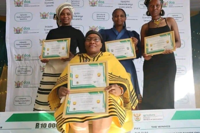 Or Tambo District Agriculture Award Winners Zanele Matikinca from Mthatha won overall at a local agricultural awards event after taking first place in the best commercial farming category.