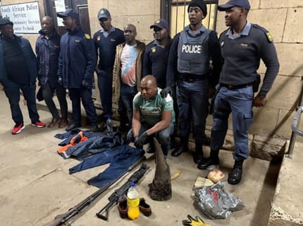 Three Armed Suspects Arrested Rhino Horns Three Armed Suspects Arrested With Rhino Horns
