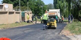Road maintainance in progress by The Greater Infrastructure and Technical Services team