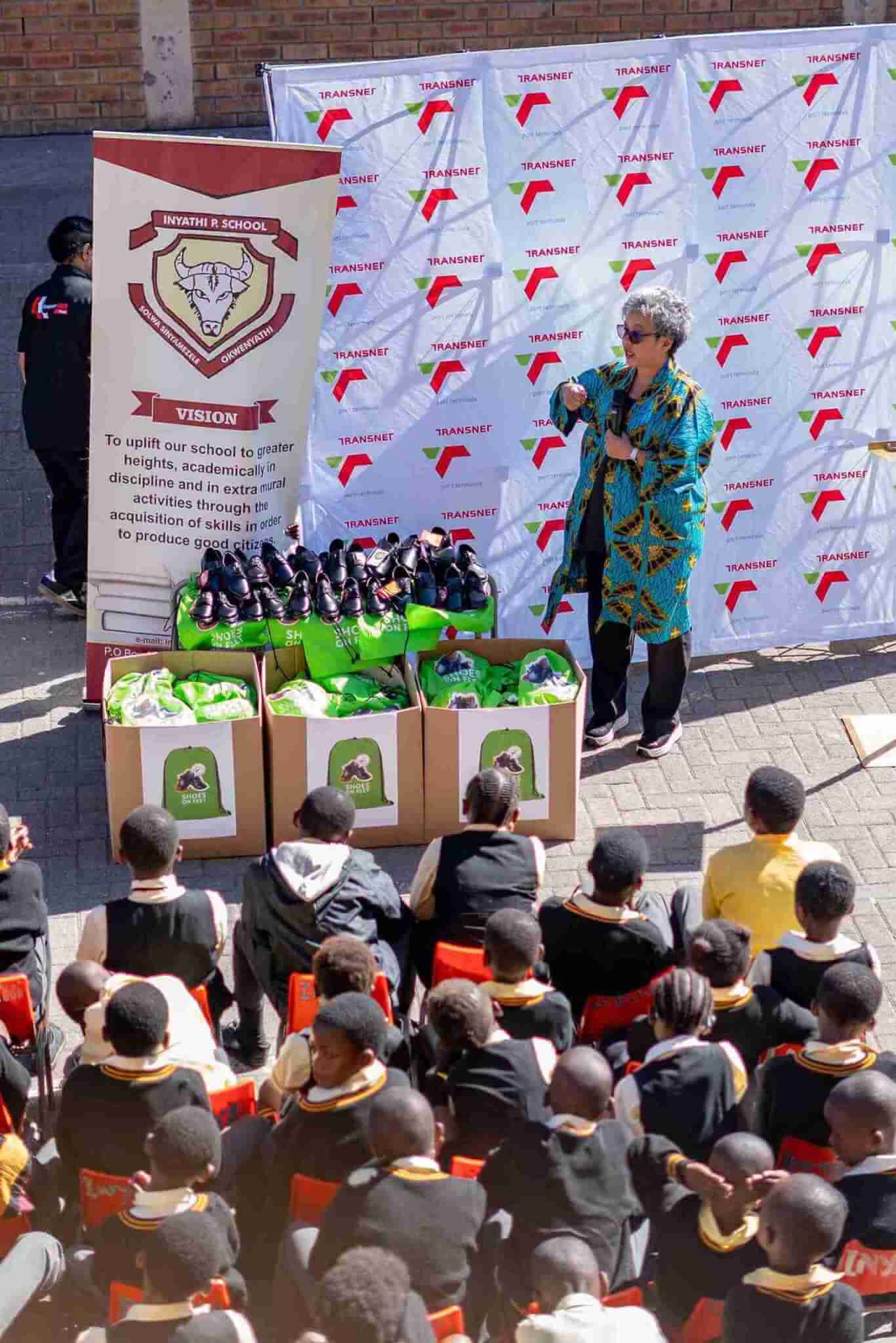 Transnet has donated more than 4,000 pairs of school shoes to learners in disadvantaged communities across South Africa (2)