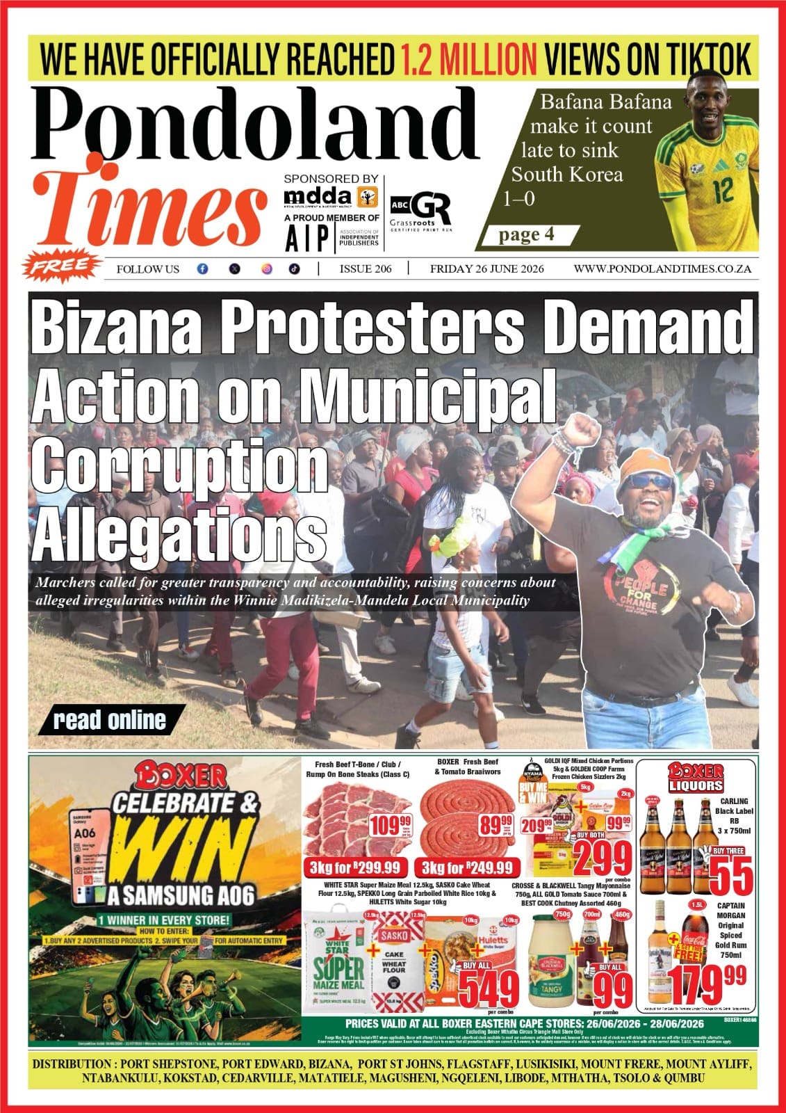Pondoland Times Issue 206 26 June 2025 best newspaper front page in Eastern Cape newspapers