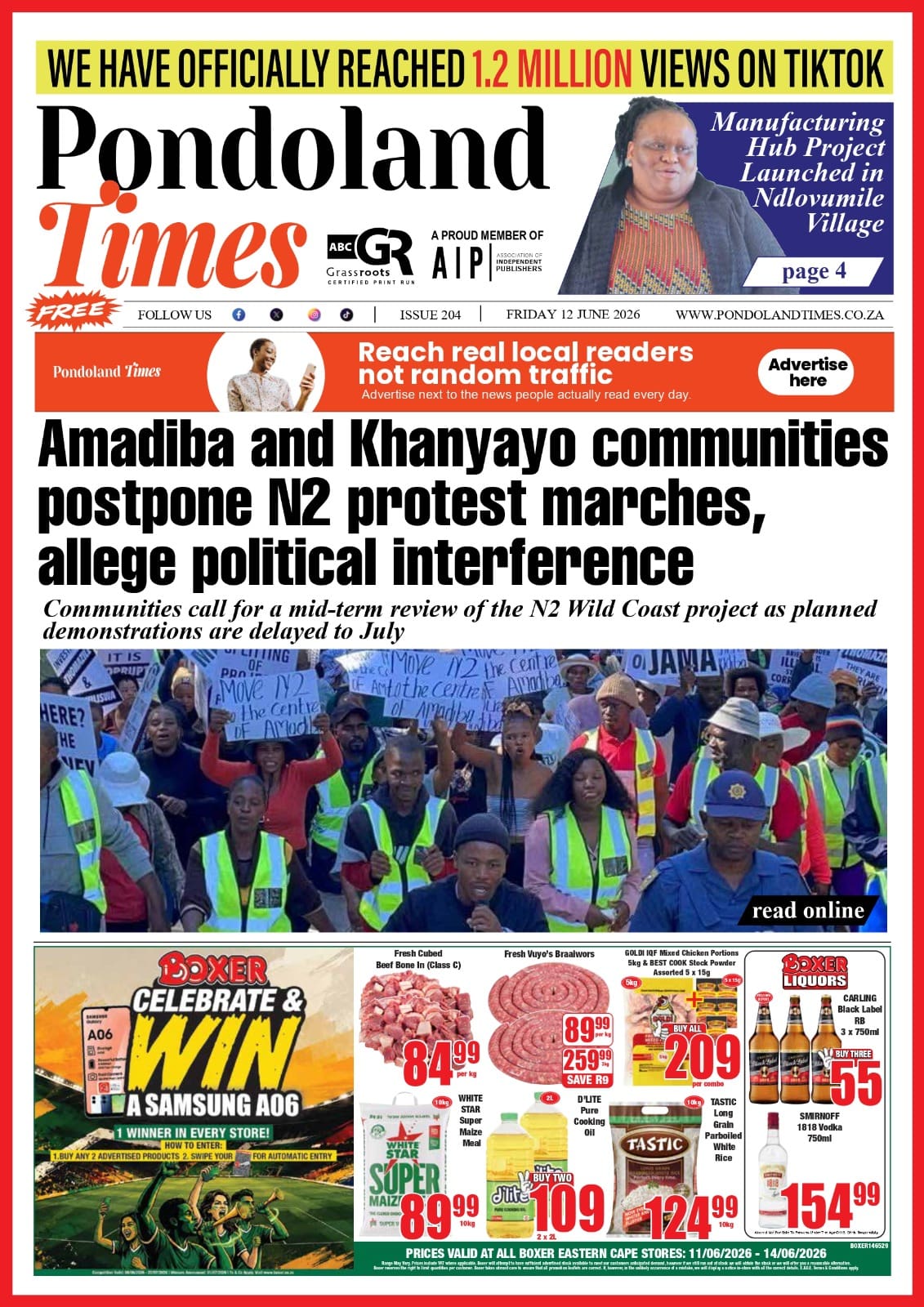 newspapers in eastern cape best front page pondoland times